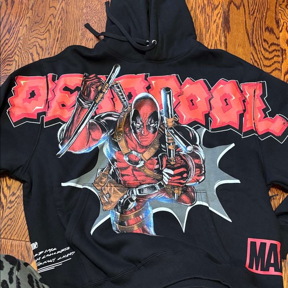 Civil Regime Deadpool Collab Graphic Black Hoodie Size: Large NWT - Picture 6 of 9